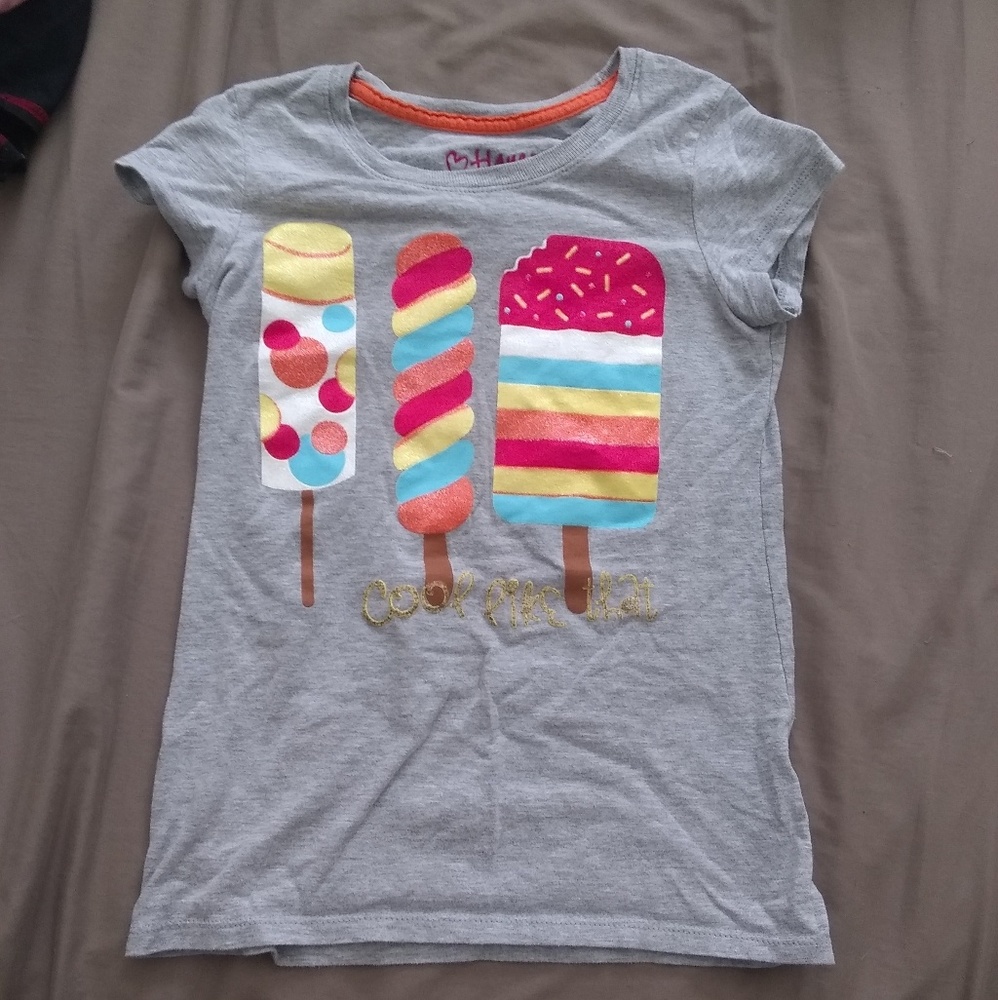 Girl's Hanes grey popsicle t-shirt